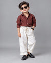SHGMU04-02 Boys Full Sleeve Oversized Check Shirt