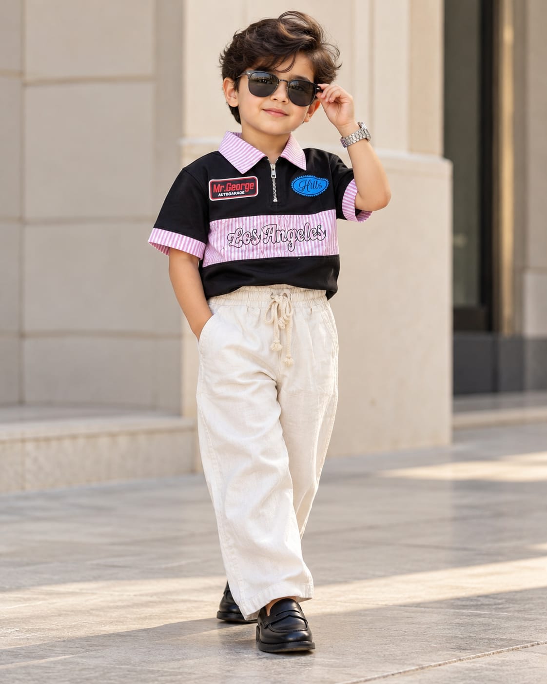 TSHPLZ01-01 Unisex Half Sleeve Oversized Polo T Shirt
