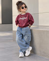 STIM173-02 Unisex Full Sleeve Oversized T Shirt with Attatched Chain and Pant Set