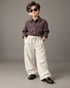 SHGMU06-01 Boys Full Sleeve Oversized Check Shirt