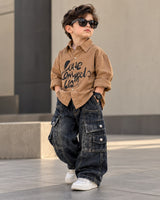SHWFD01-02 Boys Full Sleeve Oversized Shirt
