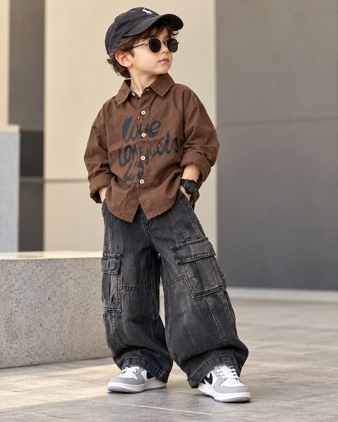 SHWFD01-04 Boys Full Sleeve Oversized Shirt