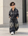 SHIMPF04-02 Unisex Full Sleeve Oversized Denim Shirt