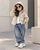 STIM125 Unisex Full Sleeve Oversized Hooded Jacket with Inner T Shirt and Pant Set