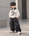 TSHIMC02 Unisex Full Sleeve Oversized Polo T shirt