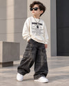 TSHIMB01 Unisex Full Sleeve Oversized T shirt With Attatched Chain