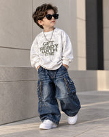 TSHIMB02 Unisex Full Sleeve Oversized T shirt with Attatched Chain