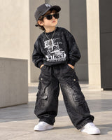 TSHIMB04 Unisex Full Sleeve Oversized T shirt with Attatched Chian