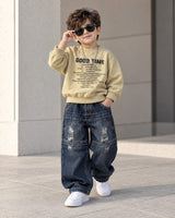 TSHIMB01 Unisex Full Sleeve Oversized T shirt With Attatched Chain