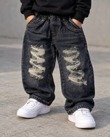 JNSIM118 Unisex Distressed Baggy Jeans