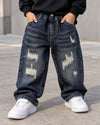 JNSIM119 Unisex Distressed Baggy Jeans