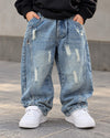 JNSIM120 Unisex Distressed Baggy Jeans