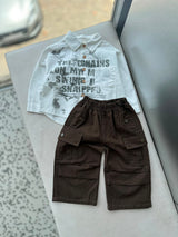 STIM136 BoysFull Sleeve Oversized Shirt with Cotton Super Baggy