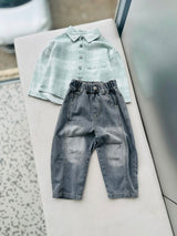 STIM146 Boys Full Sleeve Oversized Shirt with Baggy Jeans