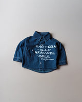 SHWFC201-02 Boys Full Sleeve Oversized Denim Shirt