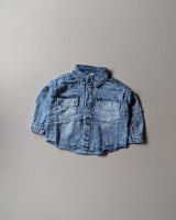SHIMP02-04 Unisex Full Sleeve Oversized Denim Shirt