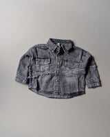 SHIMP02-03 Unisex Full Sleeve Oversized Denim Shirt