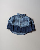 SHIMPF04-01 Unisex Full Sleeve Oversized Denim Shirt