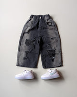 JNS127-02 Unisex Distressed Baggy Jeans