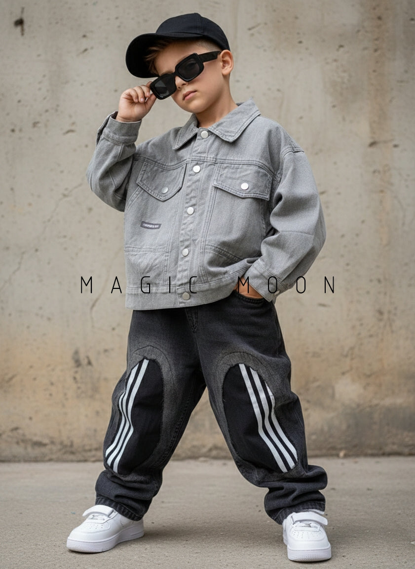 Unisex Full Sleeve Oversized Denim Jacket