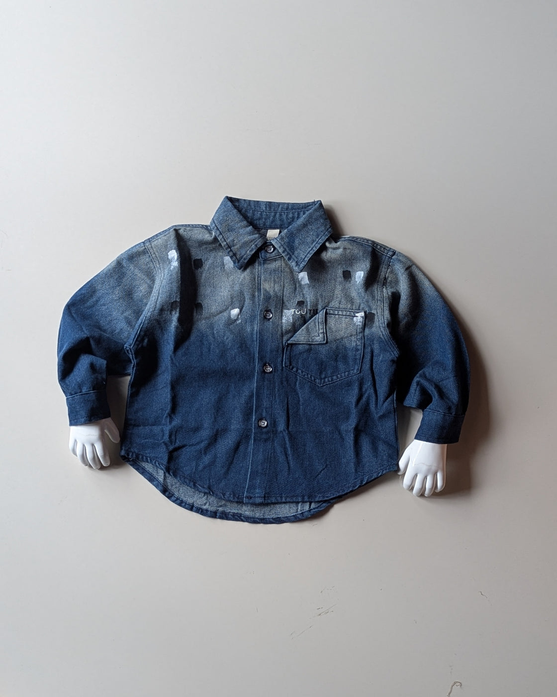 SHFB05 Unisex Full Sleeve Oversized Denim Shirt