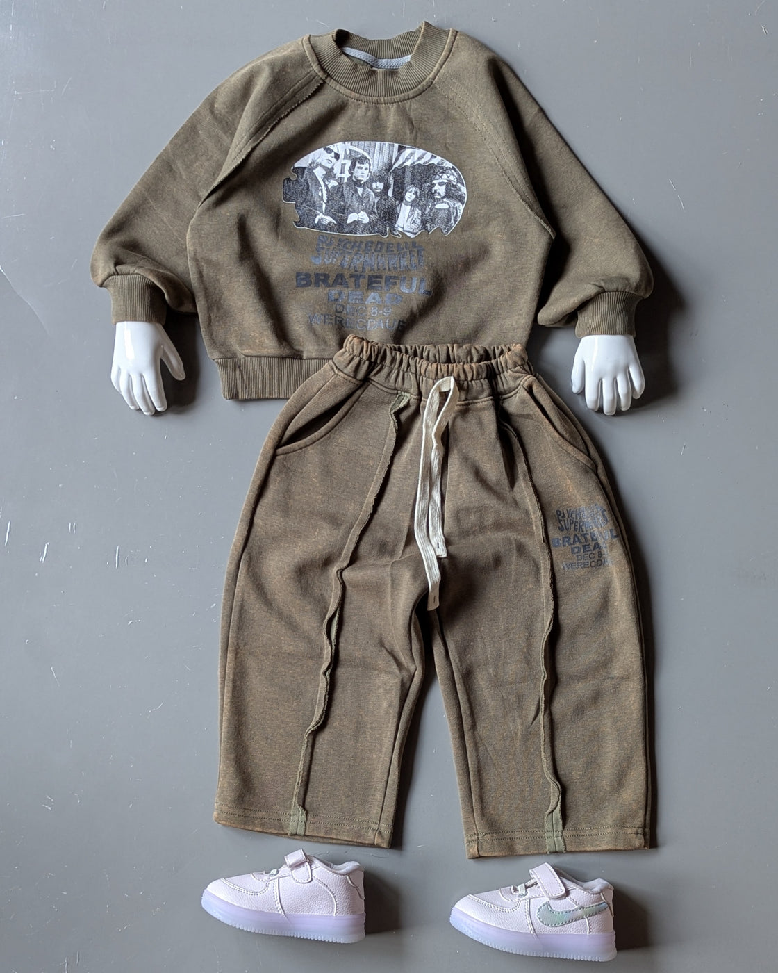 Unisex Full Sleeve Oversized T Shirt with Wide Leg Pant Set