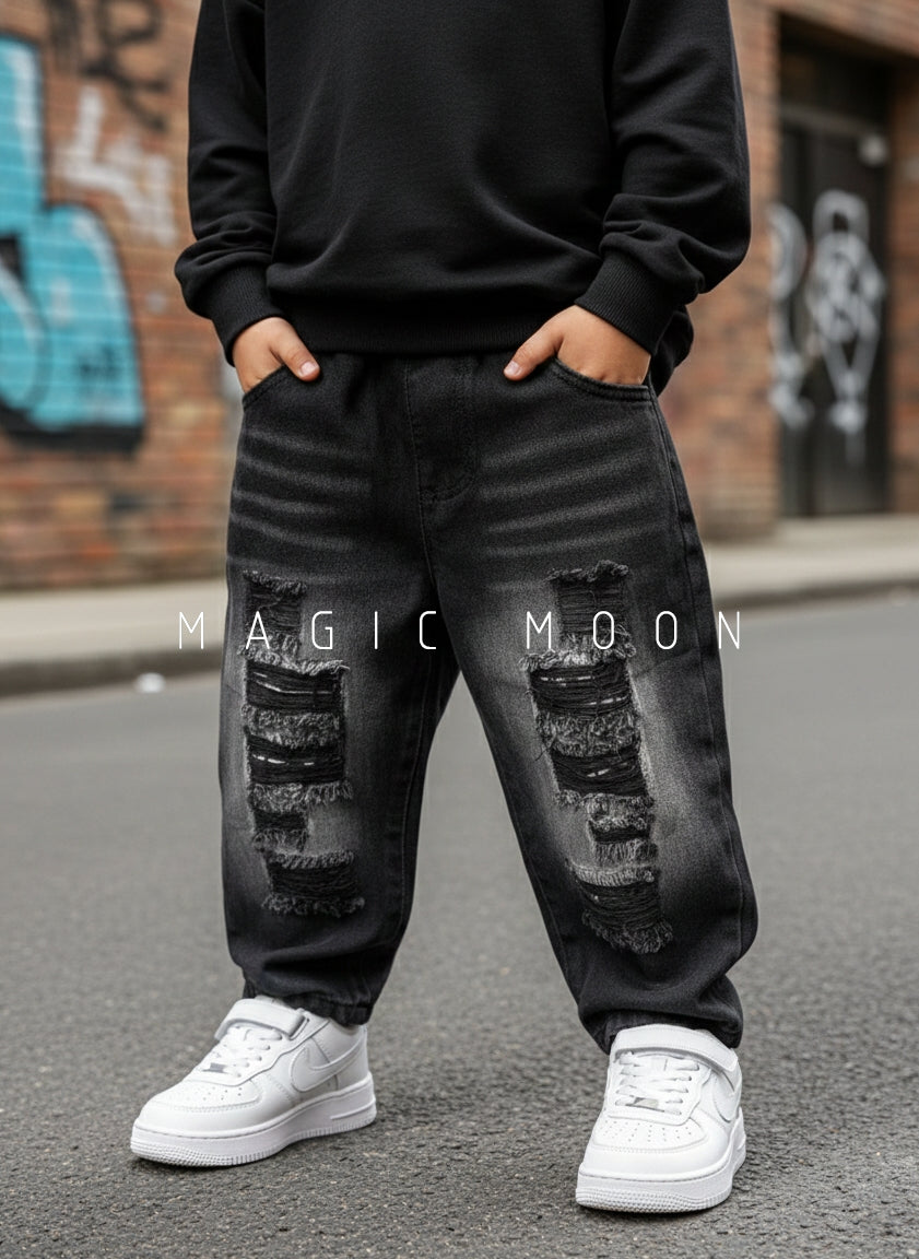 Unisex Distressed Baggy Jeans