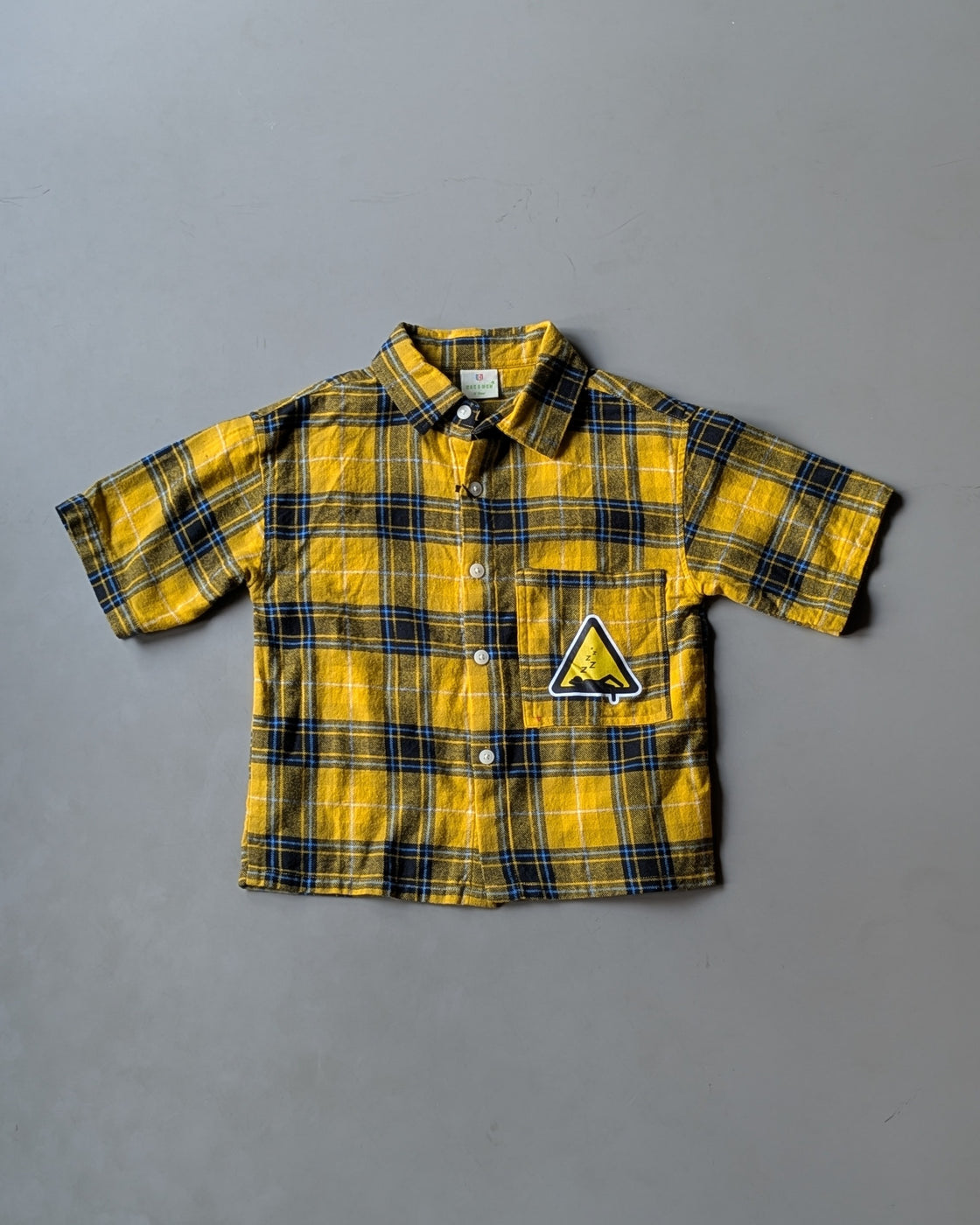 SHHS02 Boy's Half Sleeve Back Printed Oversized Shirt