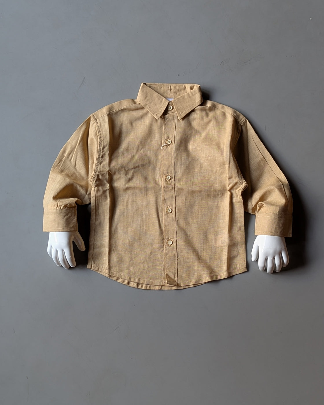 SHFS08 Boy's Full Sleeve Oversized Solid Colour Shirt