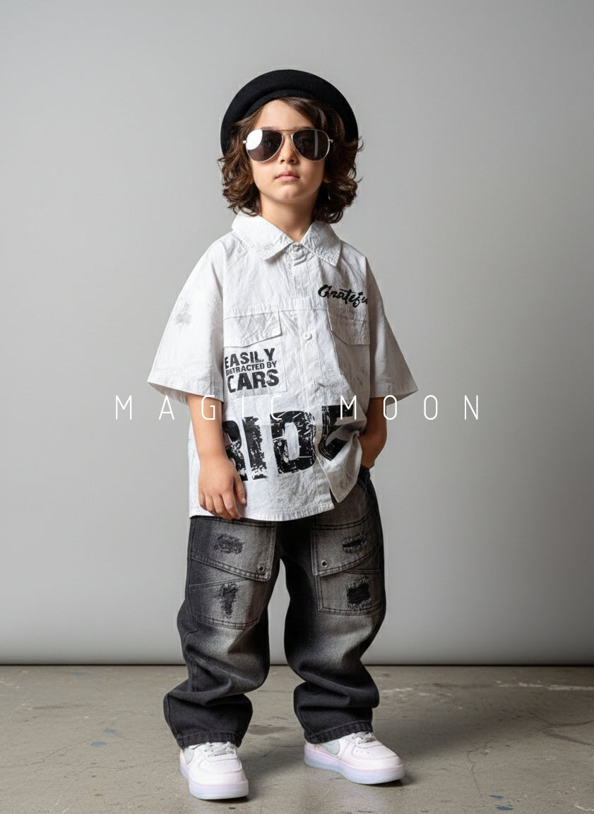 Unisex Half Sleeve Oversized Shirt