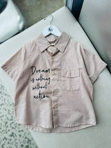 Boys Half Sleeve Oversized Shirt
