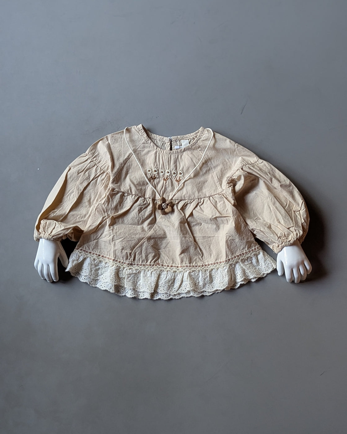 GTP01 Girl's Full Sleeve Oversized Top with Attached Chain