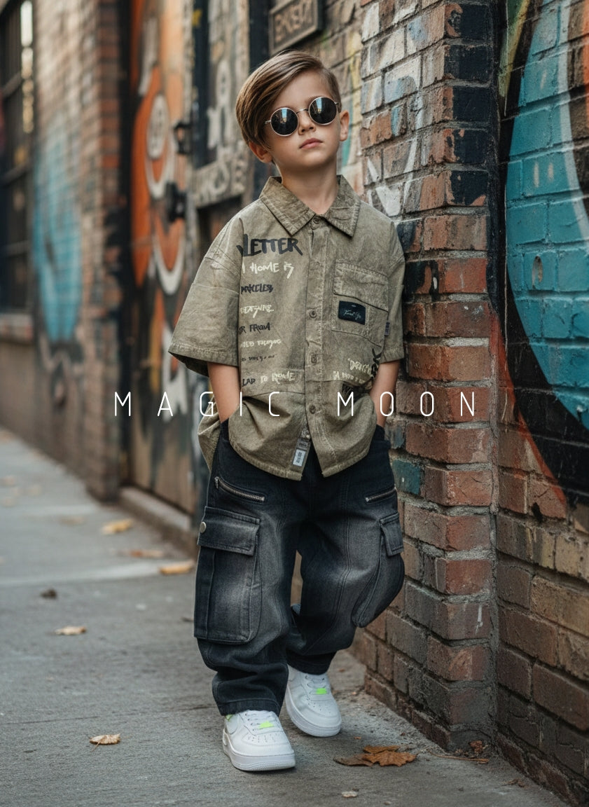 Unisex Half Sleeve Oversized Shirt