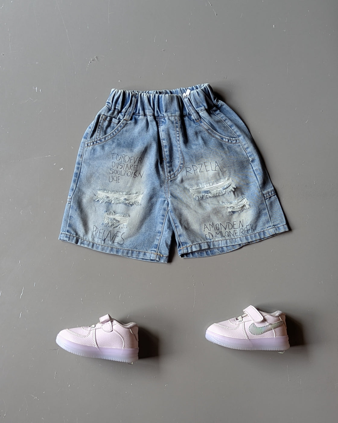 Unisex Distressed Shorts