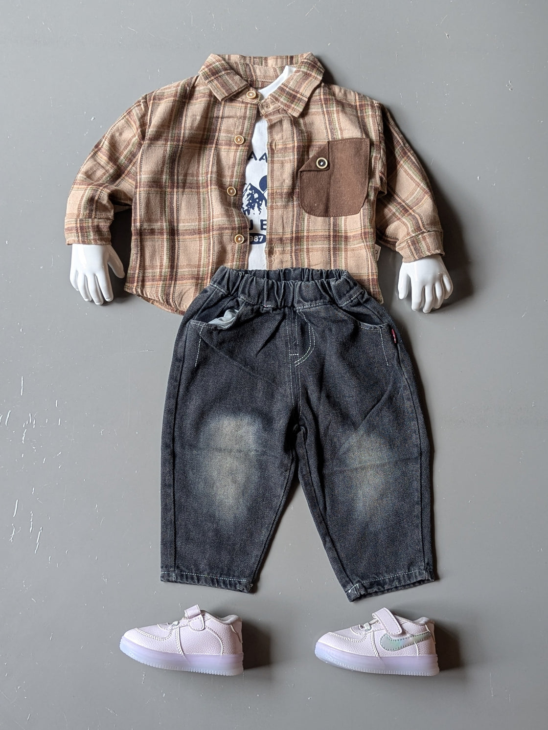 Unisex Full Sleeve Oversized Shirt,Inner T Shirt and Pant Set