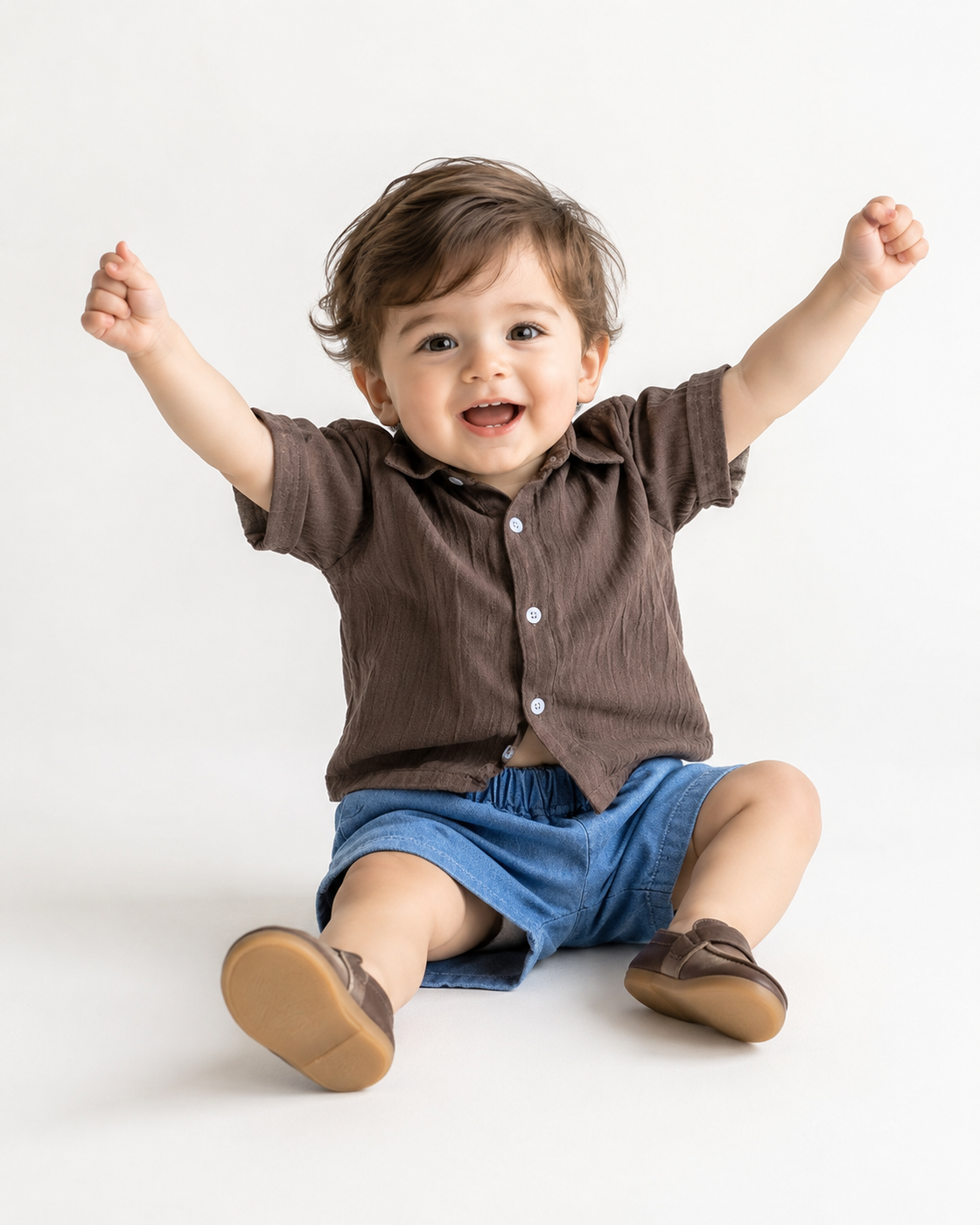 NB02 Boys Half Sleeve Shirt with Shorts Set