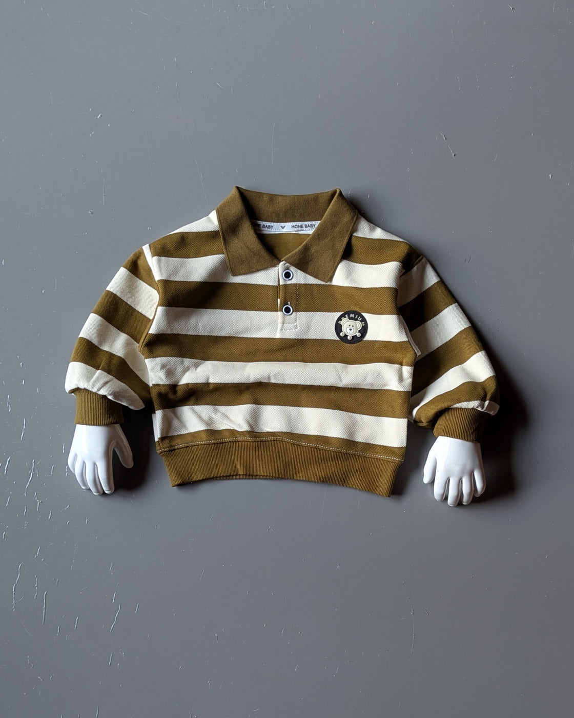 Unisex Full Sleeve Oversized Rugby Style Polo T Shirt