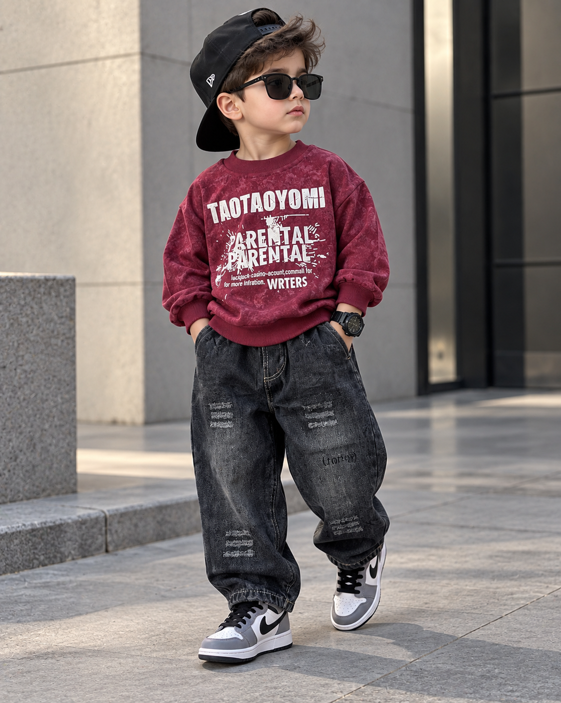 STIM113-03 Unisex Full Sleeve Oversized T Shirt and Pant Set