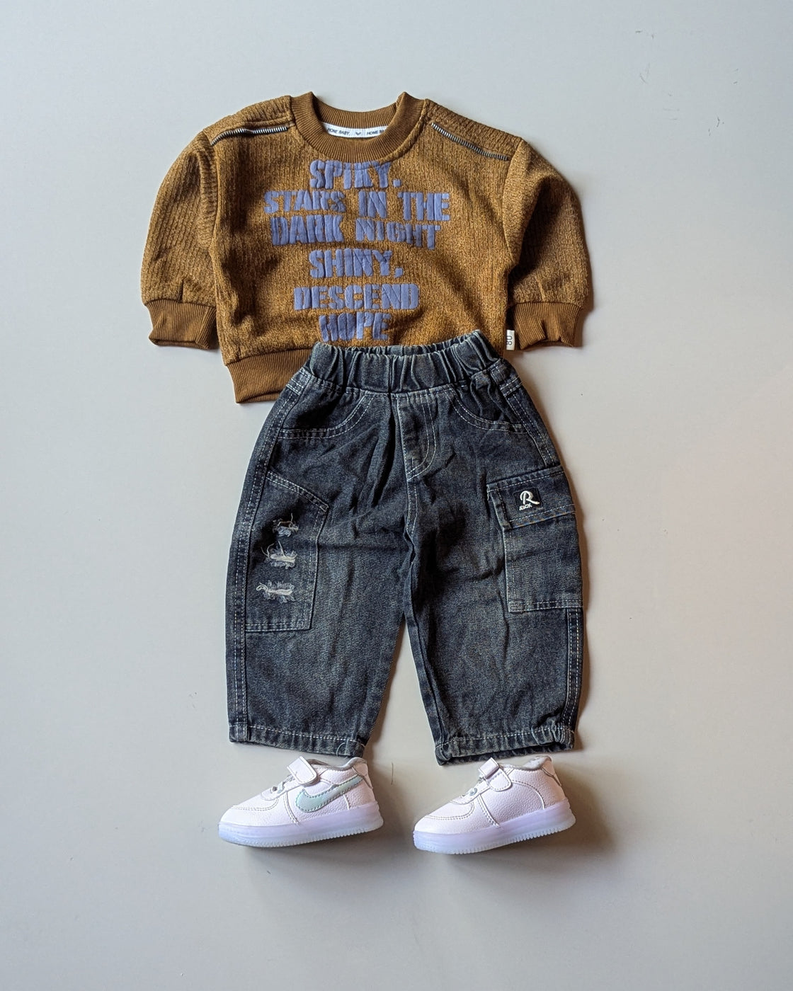 STIM114-02 Unisex Full Sleeve Oversized T Shirt and Pant Set