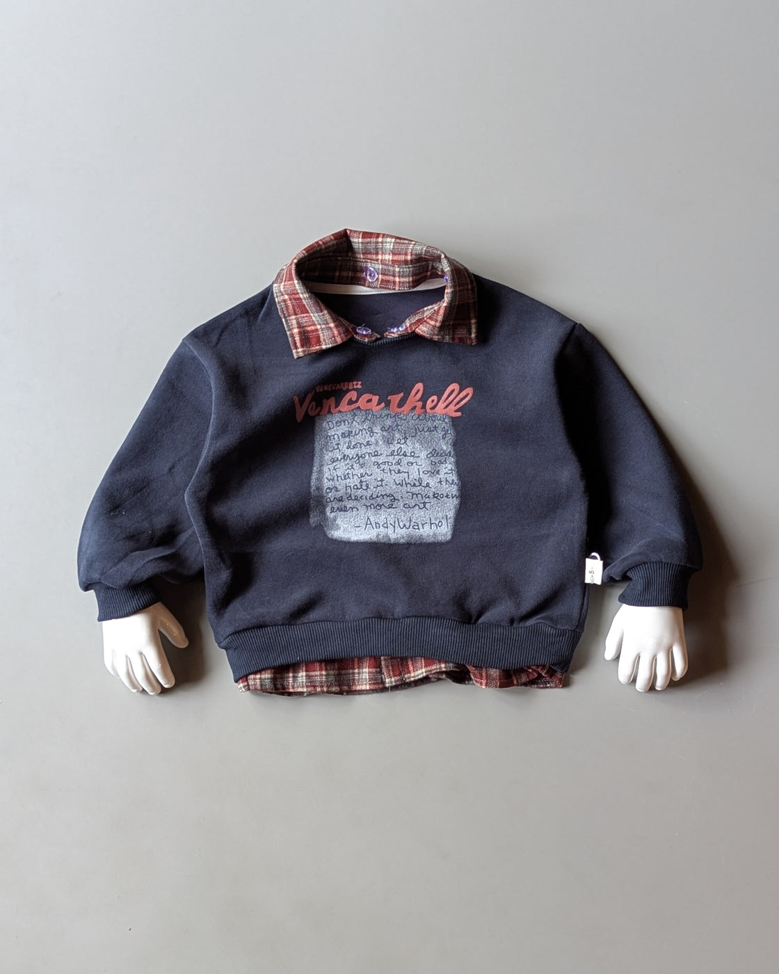 Unisex Full Sleeve Oversized Layered Look Polo T Shirt