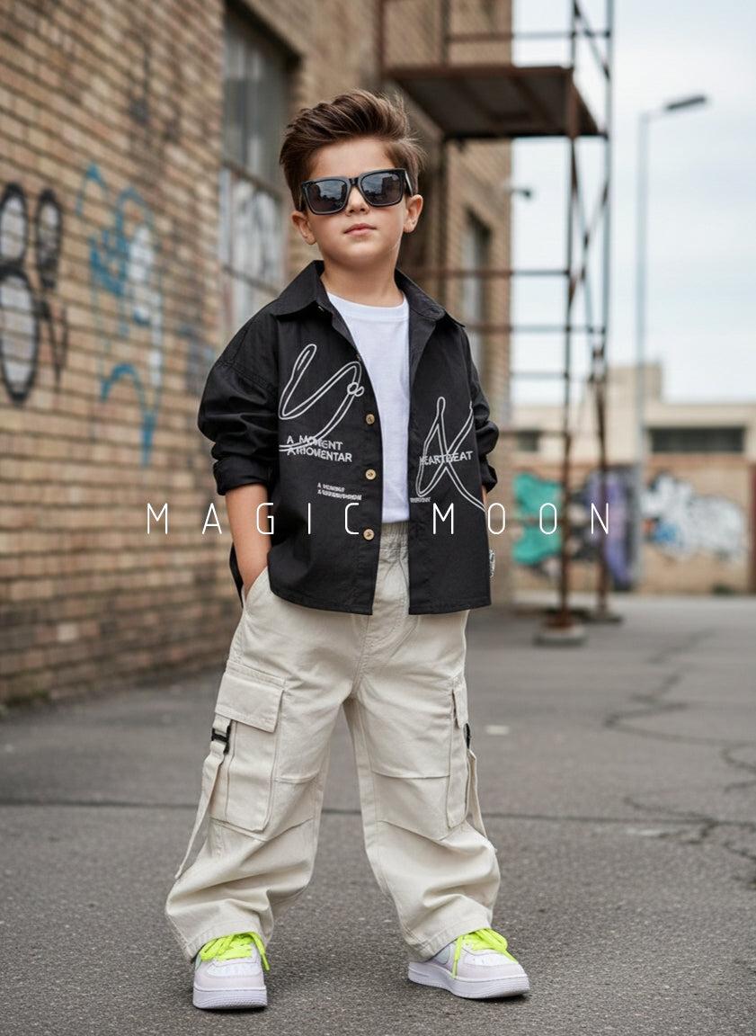 Boy's Full Sleeve Oversized Shirt