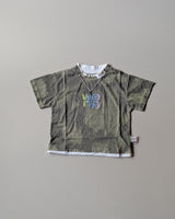 TSHIMZ02-02 Unisex Half Sleeve Oversized T Shirt with Attached Chain