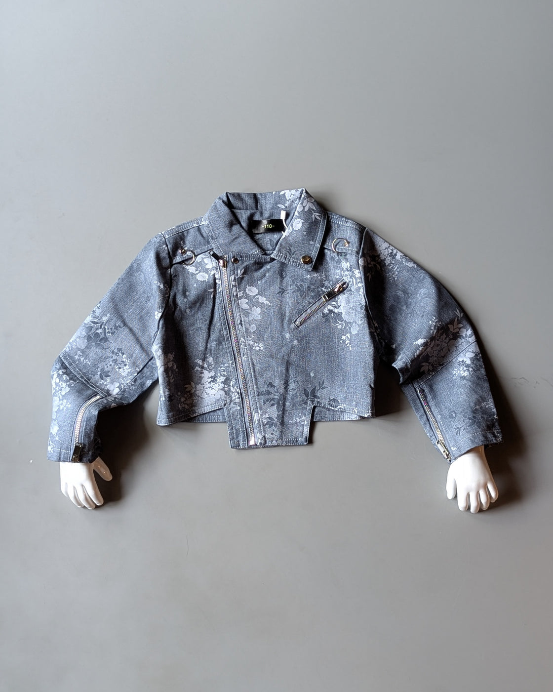 Girl's Full Sleeve Oversized Crop Length Jacket