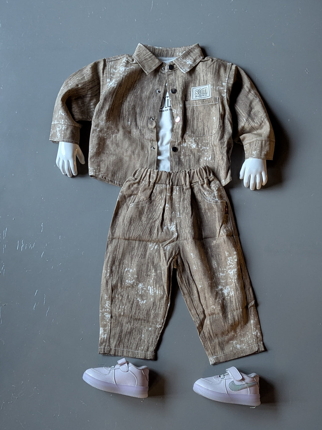 Unisex Full Sleeve Oversized Jacket, Inner T Shirt and Pant Set