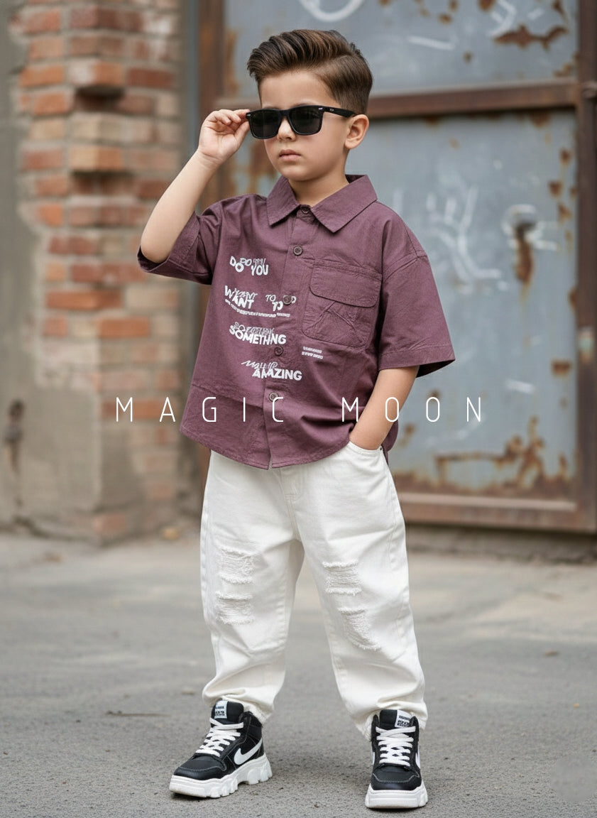 Unisex Half Sleeve Oversized Shirt