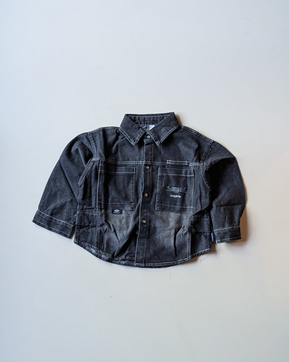 SHIMT13-01 Unisex Full Sleeve Oversized Denim Shirt