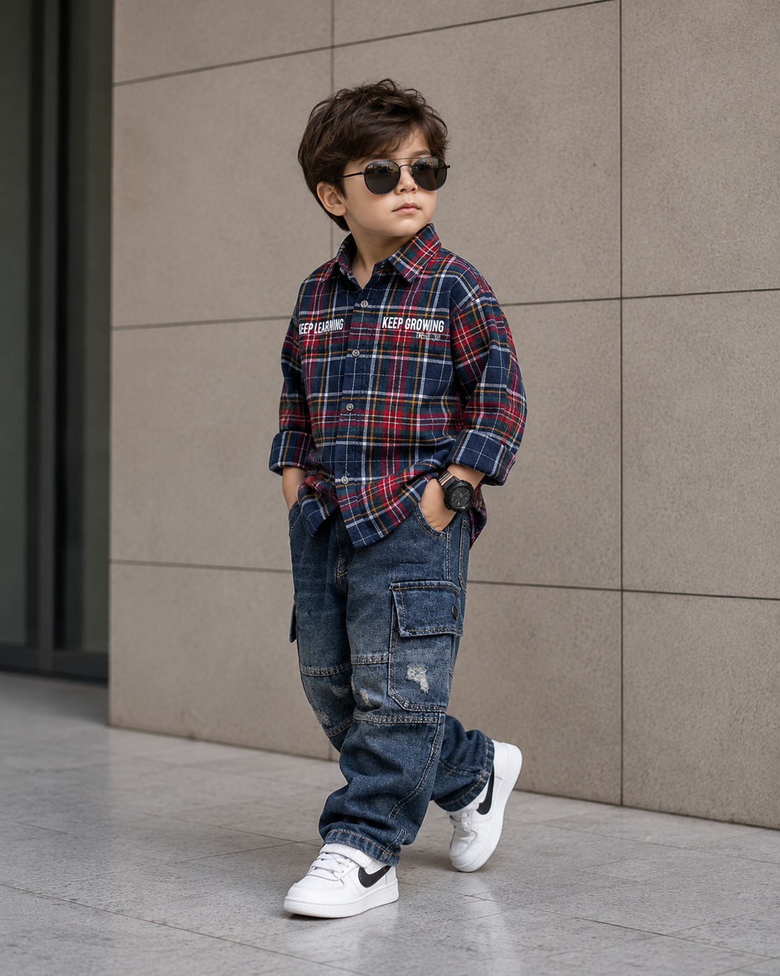 SHTCW02-02 Boys Full Sleeve Oversized Shirt