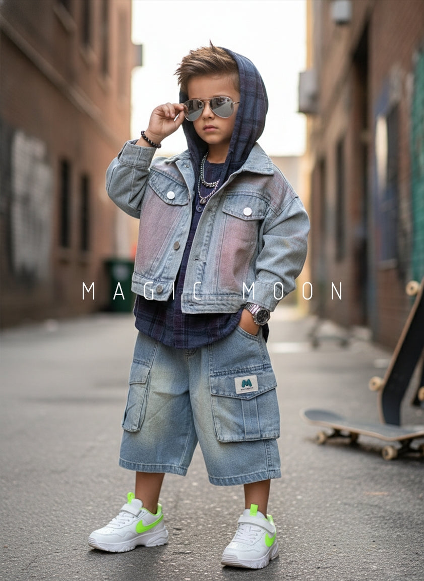 Unisex Full Sleeve Oversized Denim Jacket