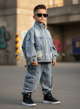 Unisex Full Sleeve Oversized Denim Jacket