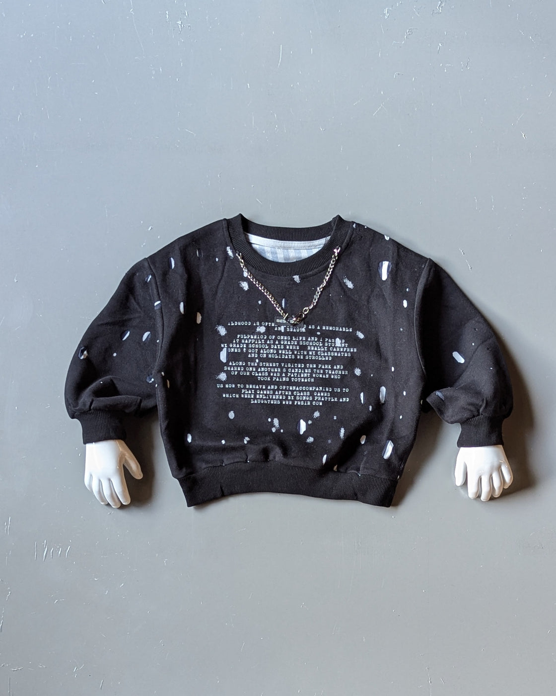 Unisex Full Sleeve Oversized Distressed T Shirt